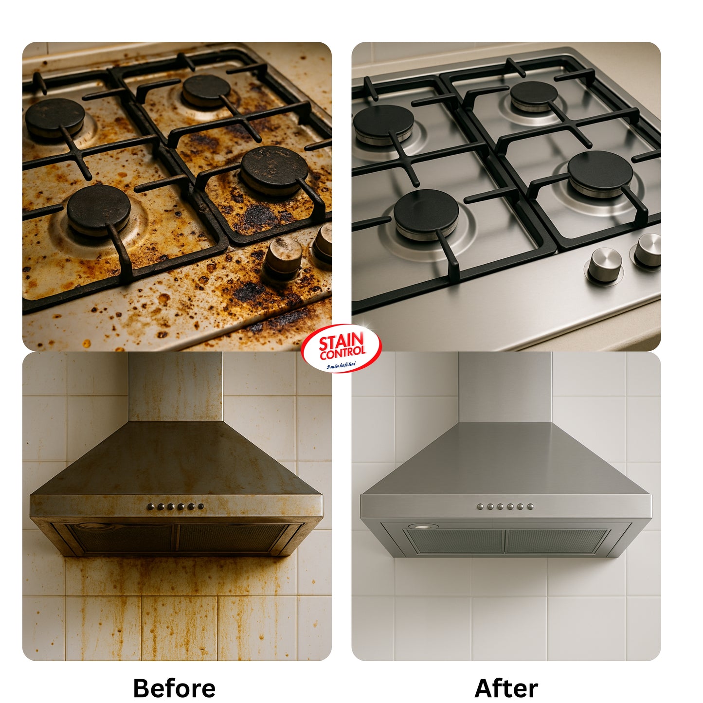 Kitchen Cleaner Oil & Grease Remover for Chimney, Gas Stove & Sink | 500ml