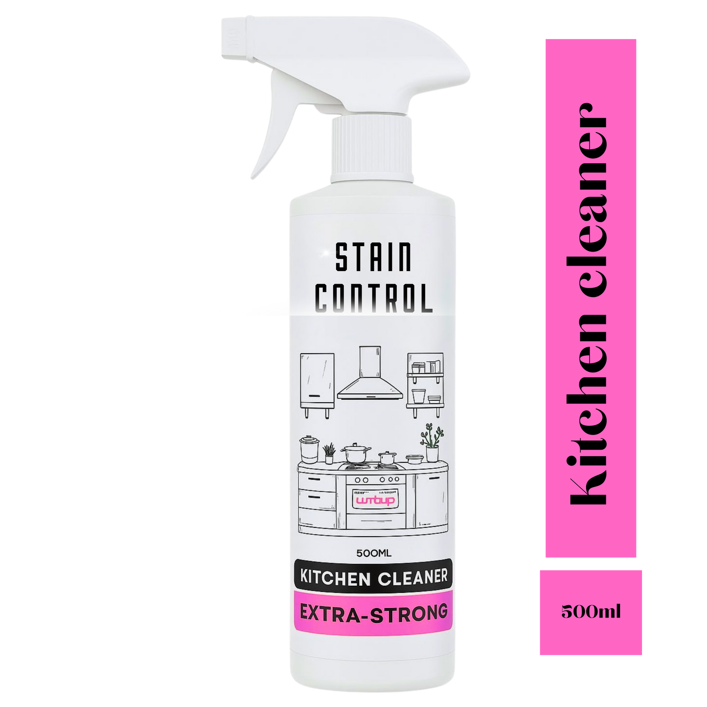 StainControl Kitchen Cleaner Spray – Powerful Grease, Oil & Stain Remover for Stove, Slab, Sink & Chimney (500ml)